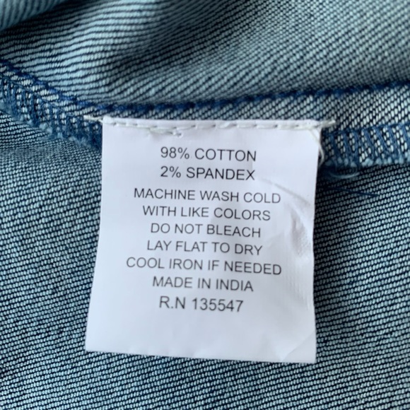 AVANI DEL AMOUR EMBROIDERED JEAN JACKET NWT Flowers Fringed Flared Sleeves SZ S - Picture 9 of 12